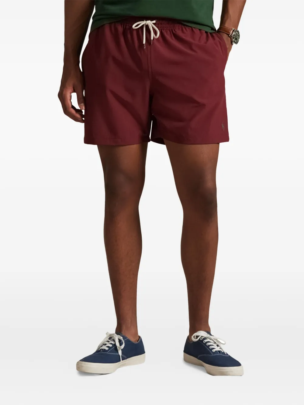 Polo Ralph Lauren Traveler zwembroek met elastisch trekkoord Rood