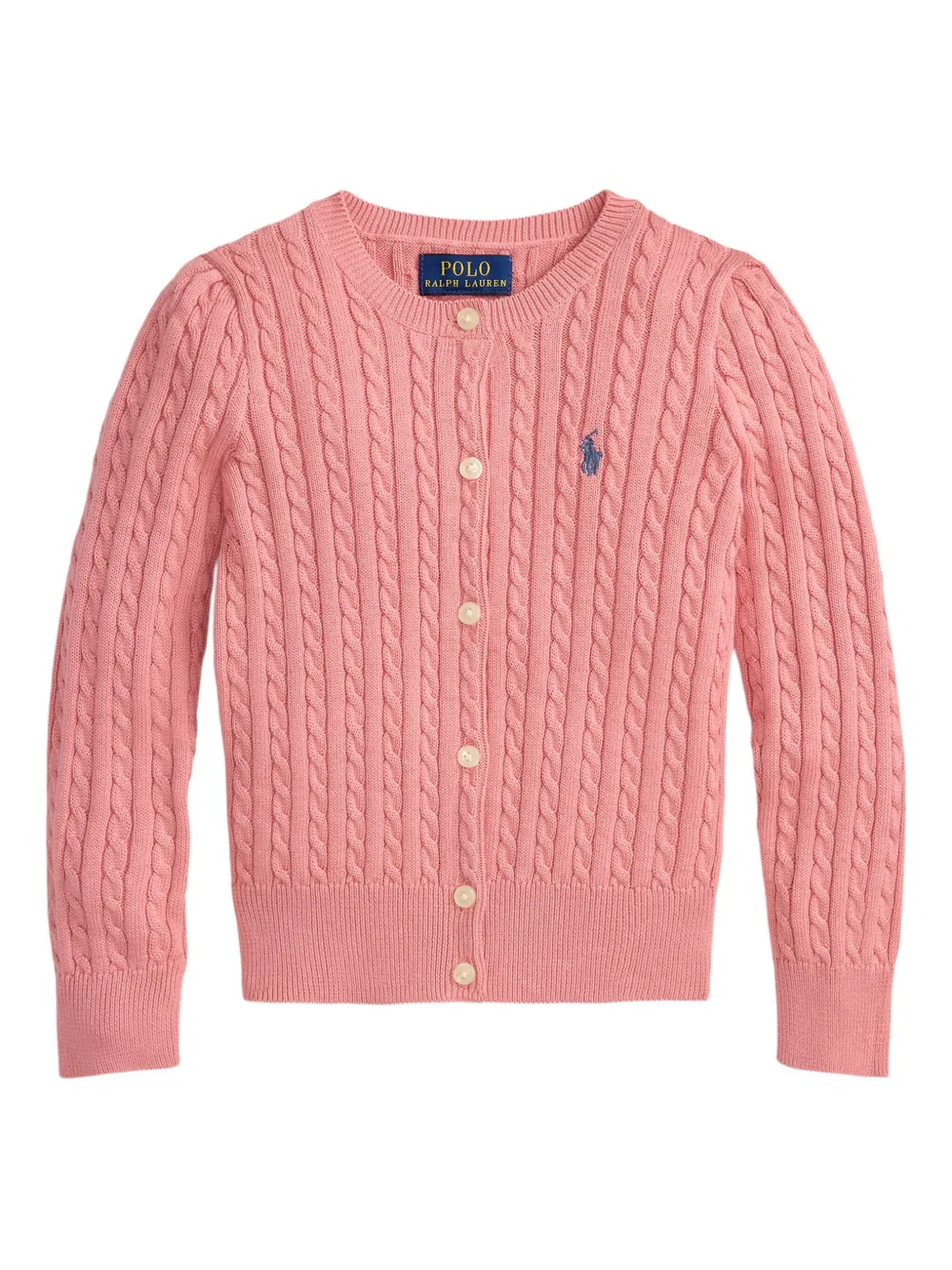 POLO RALPH LAUREN KIDS Kabelgebreid vest Roze