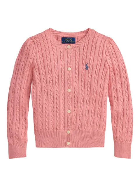 POLO RALPH LAUREN KIDS cable-knit button-up cardigan