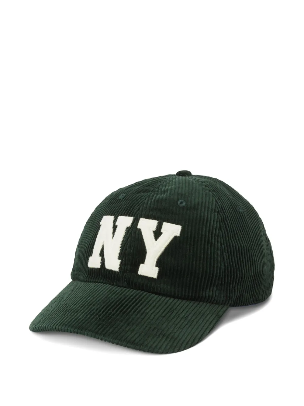 Polo Ralph Lauren Ribfluwelen pet met NY-applicatie Groen