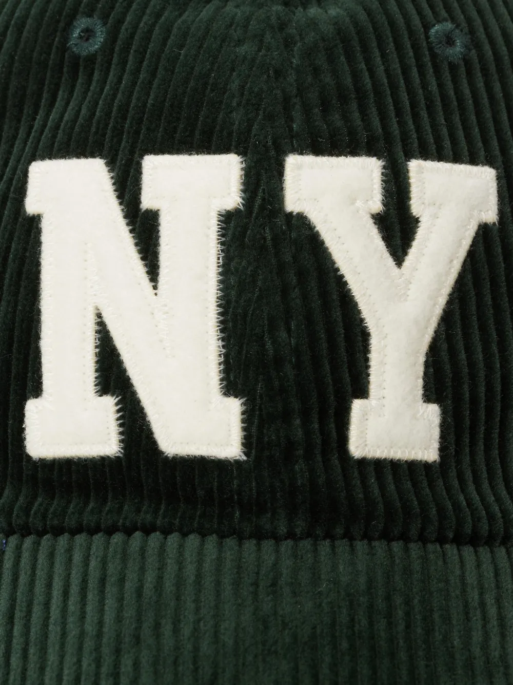 Polo Ralph Lauren Ribfluwelen pet met NY-applicatie Groen