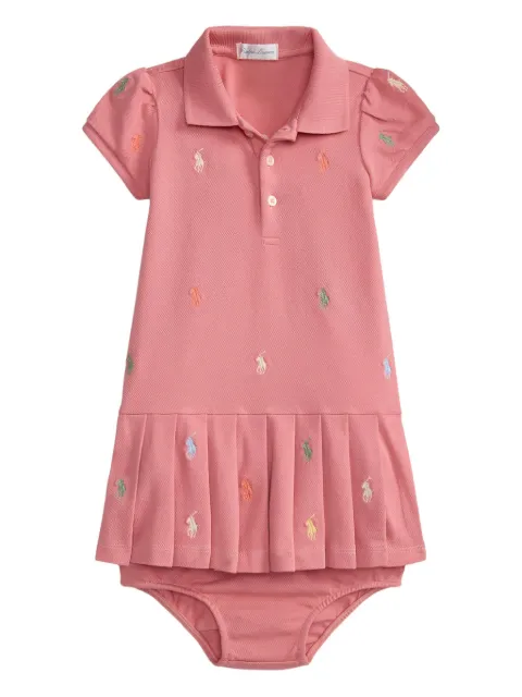 POLO RALPH LAUREN KIDS embroidered polo dress set