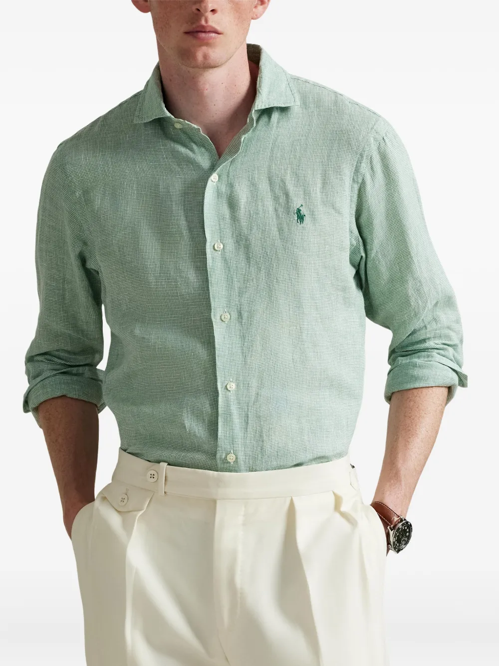 Polo Ralph Lauren Linnen overhemd Groen