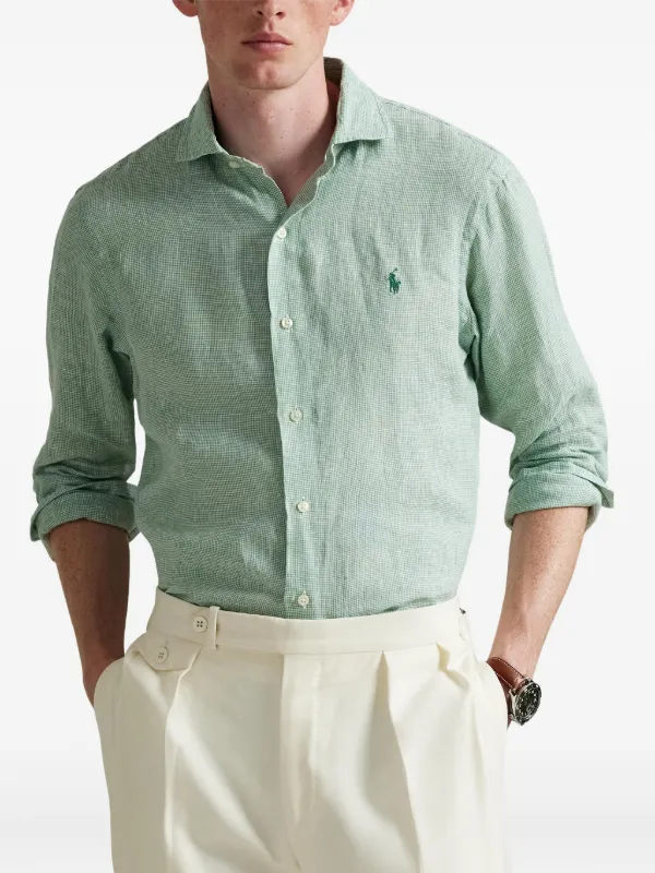 ralphlauren リネンシャツ　グリーン Polo Ralph Lauren リネンシャツ | グリーン | FARFETCH JP