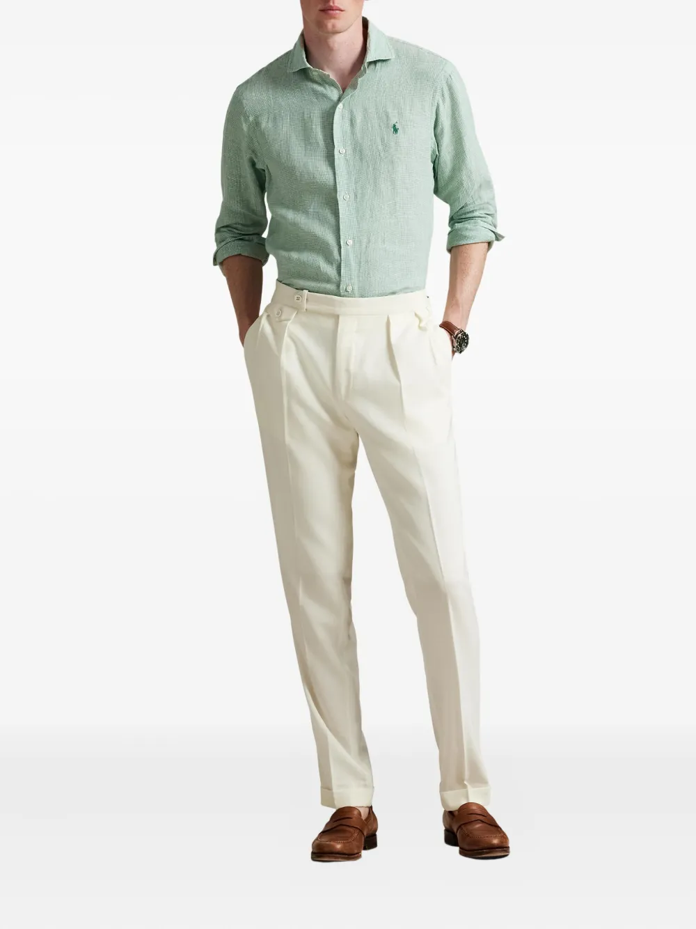 Polo Ralph Lauren Linnen overhemd Groen