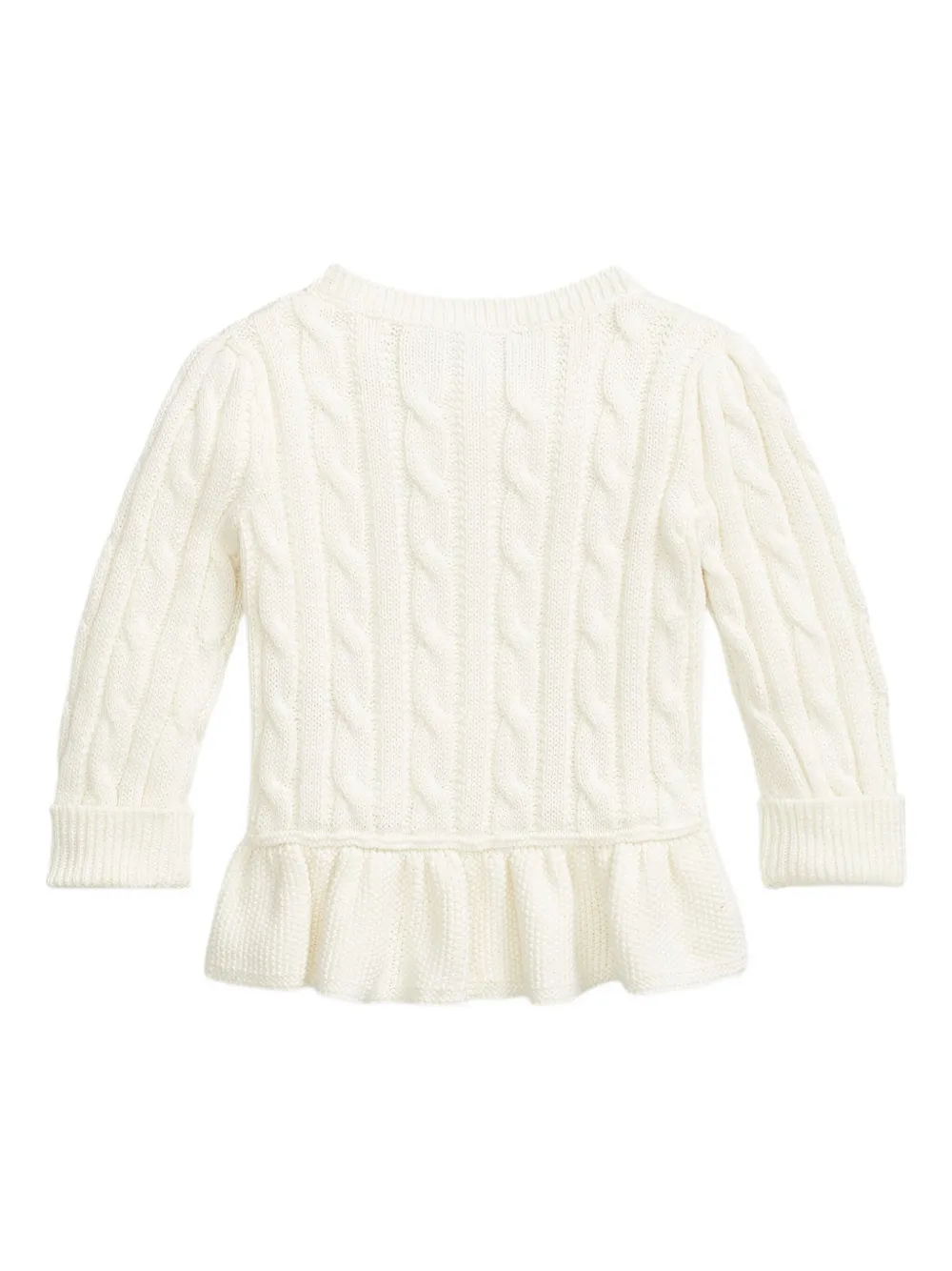 POLO RALPH LAUREN KIDS Kabelgebreid vest Wit