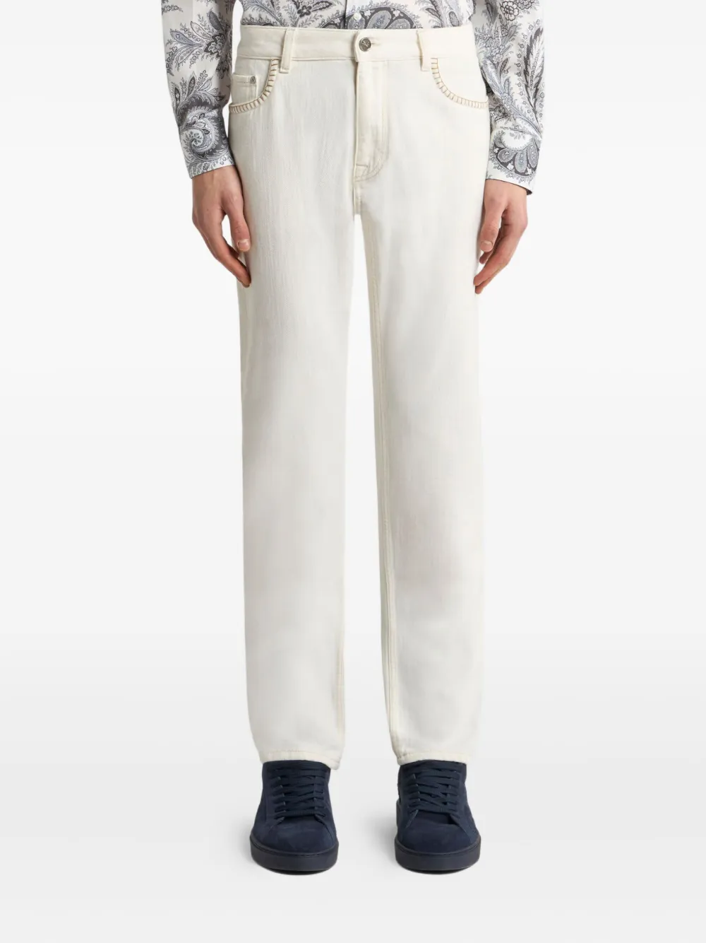 ETRO Jeans met gestikte zak Wit