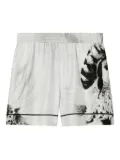 Tory Burch graphic print shorts - White