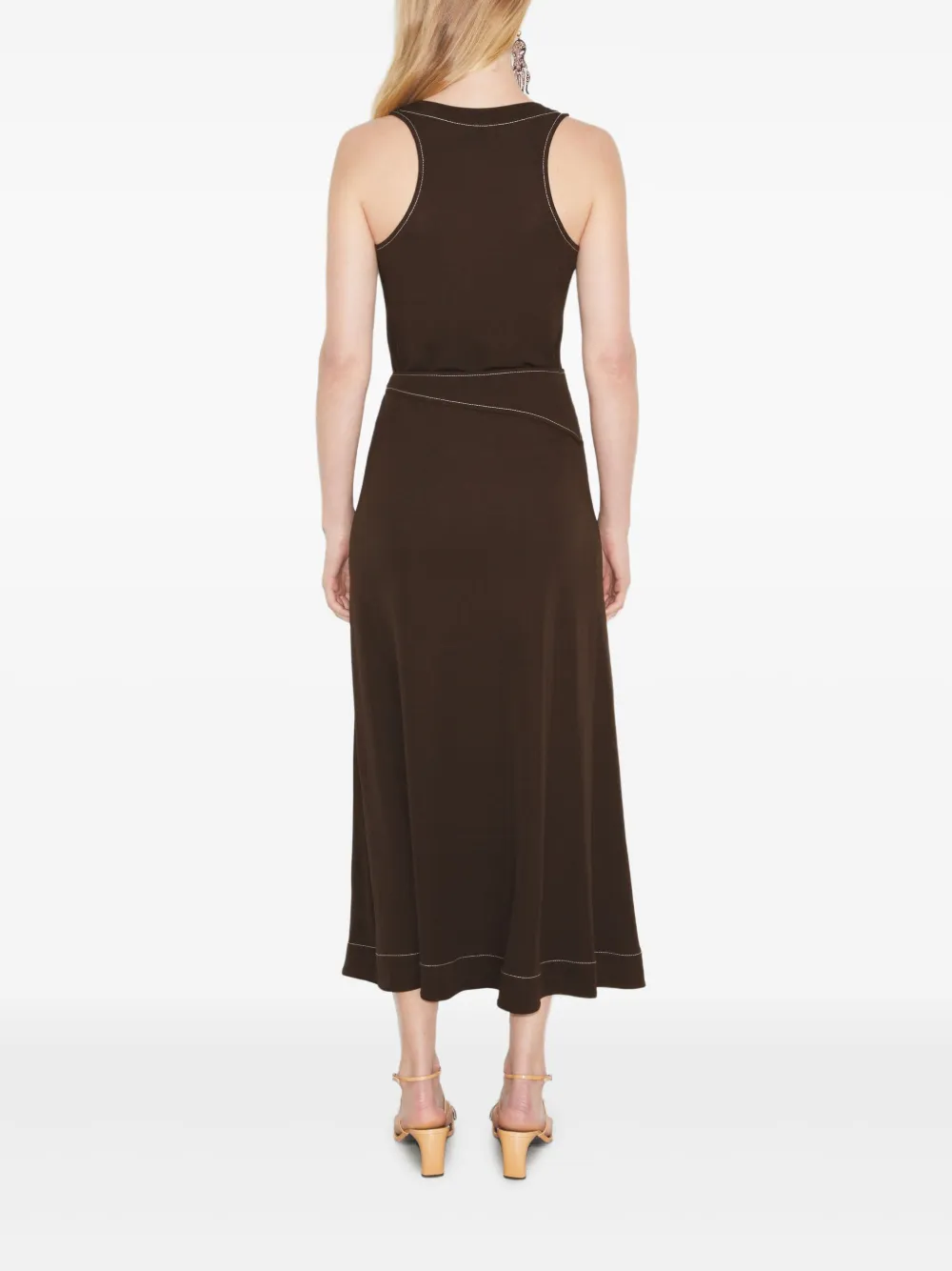 Tory Burch Tanktop met contrasterende stiksels Bruin