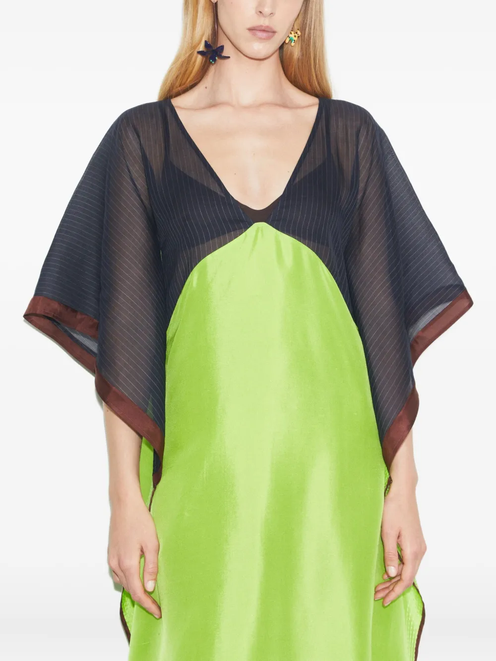 Shop Tory Burch Colourblock Midi Dress