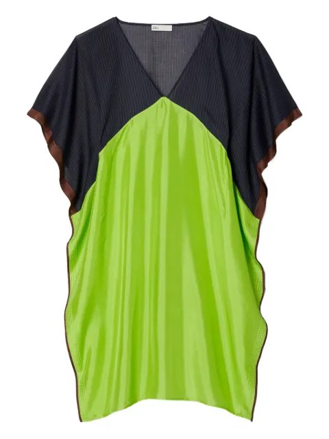 Tory Burch vestido midi con diseño color block