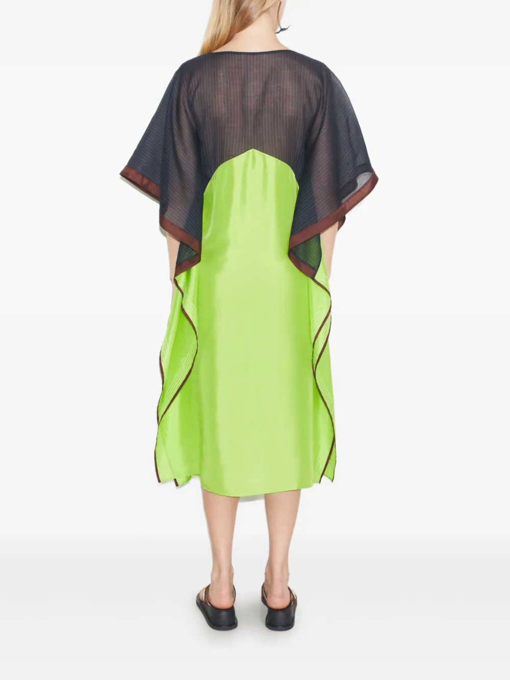 Shop Tory Burch Colourblock Midi Dress