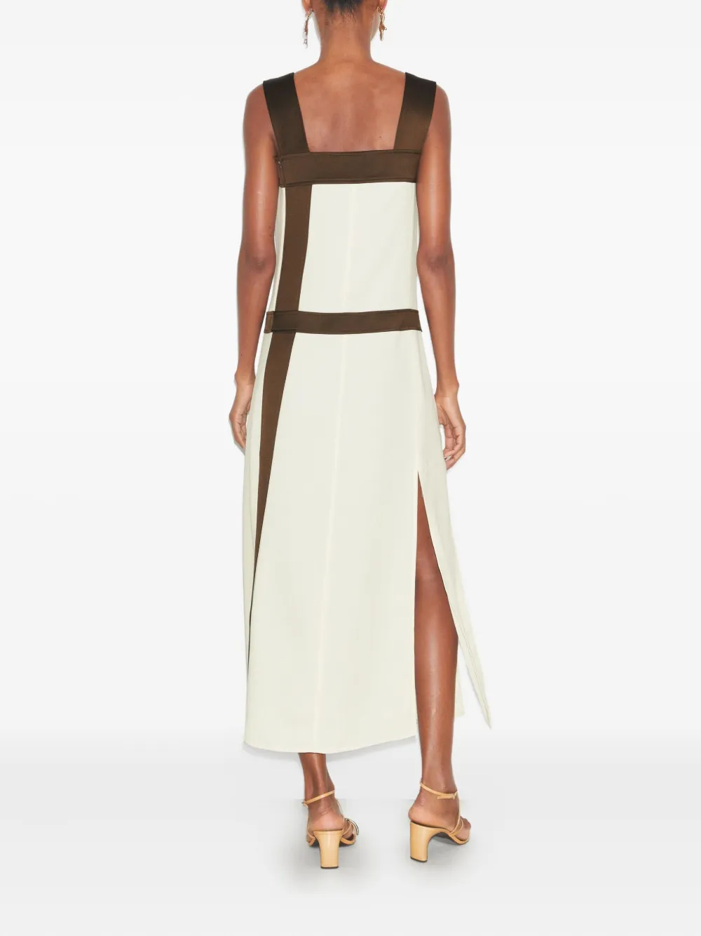Tory Burch Maxi-jurk met vlakken Beige