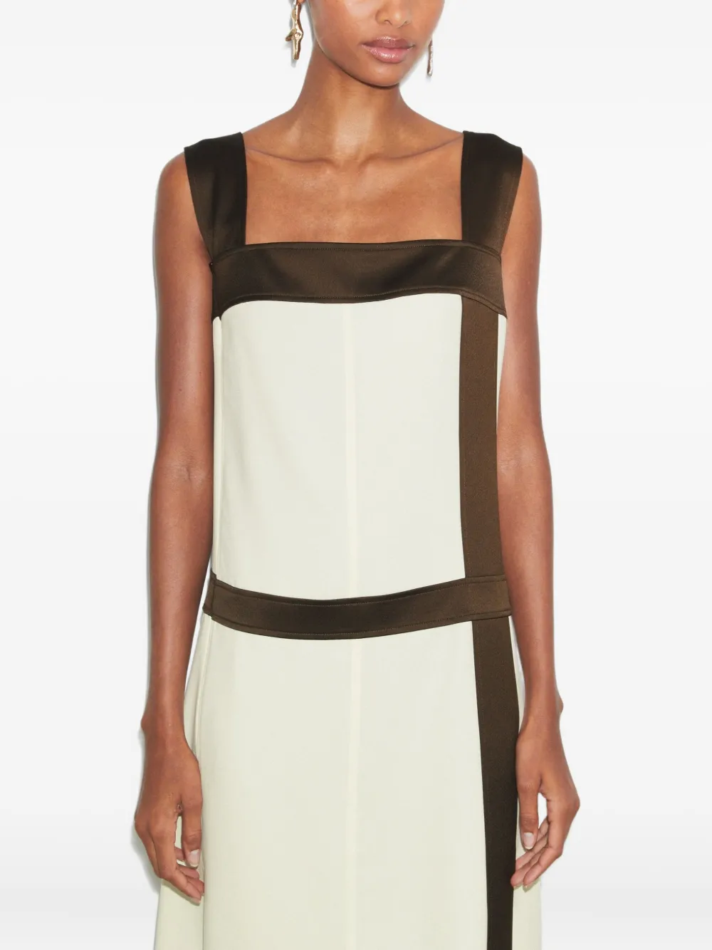 Tory Burch Maxi-jurk met vlakken Beige