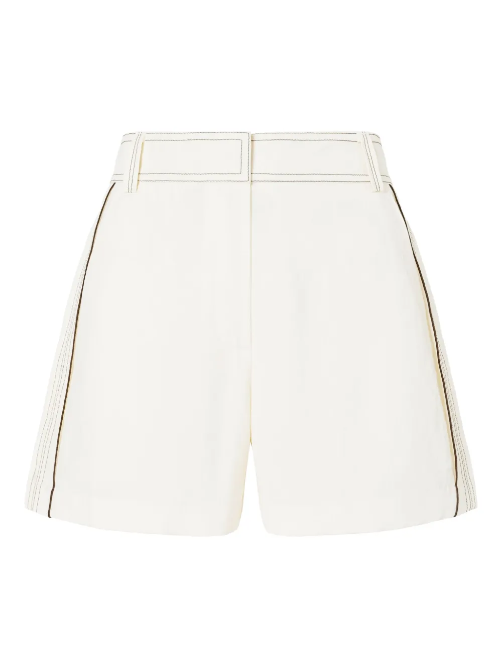 Tory Burch pleated high-waisted shorts | White | Image 1