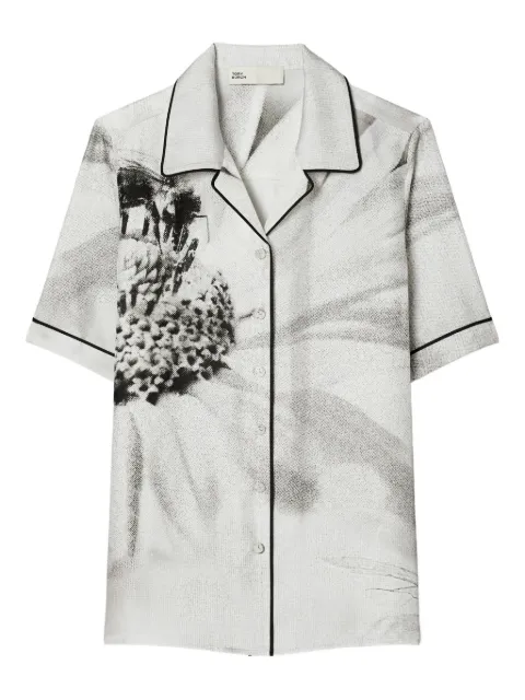Tory Burch floral-print short-sleeve shirt
