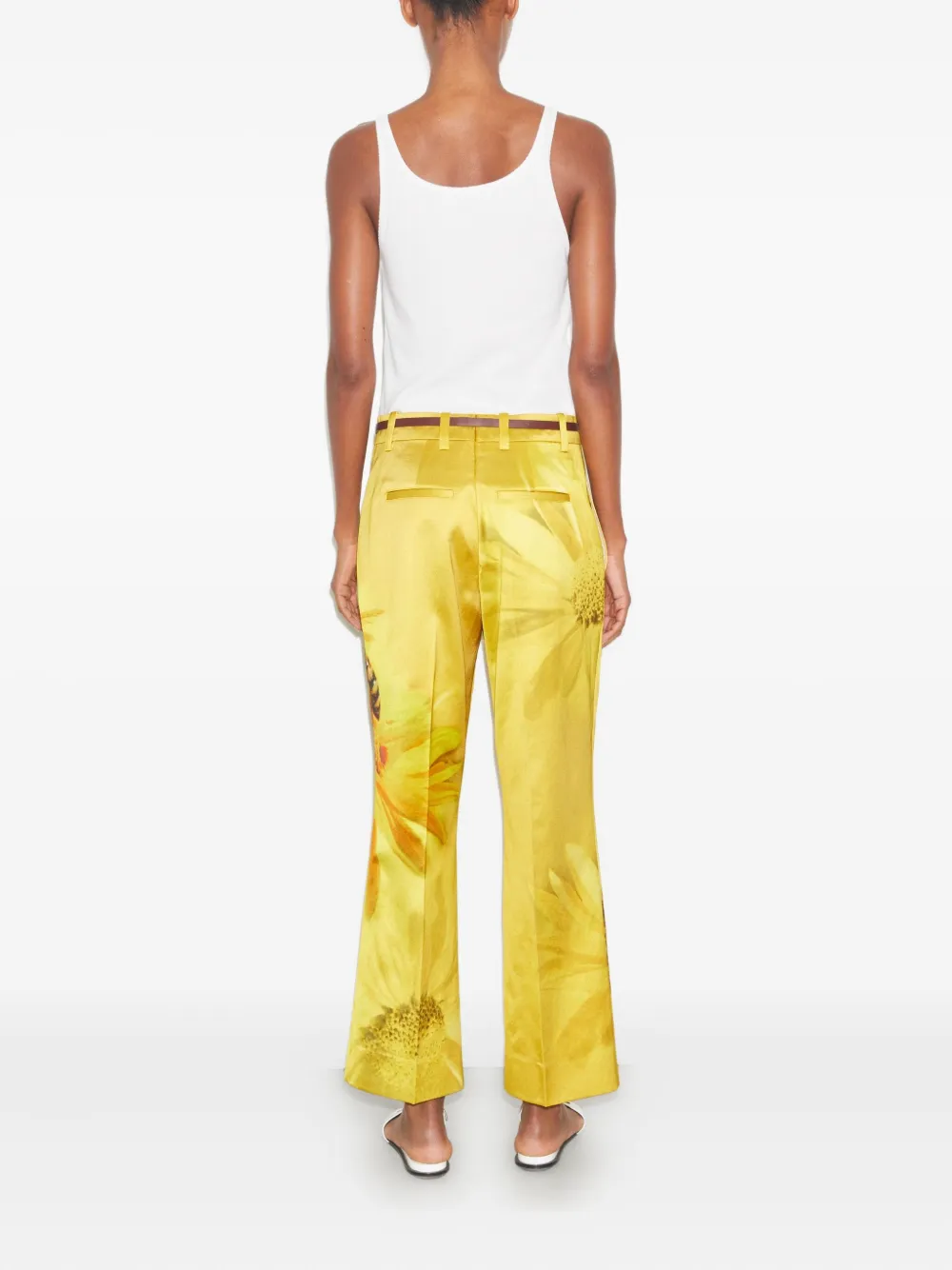 Tory Burch Broek met bloemenprint Geel