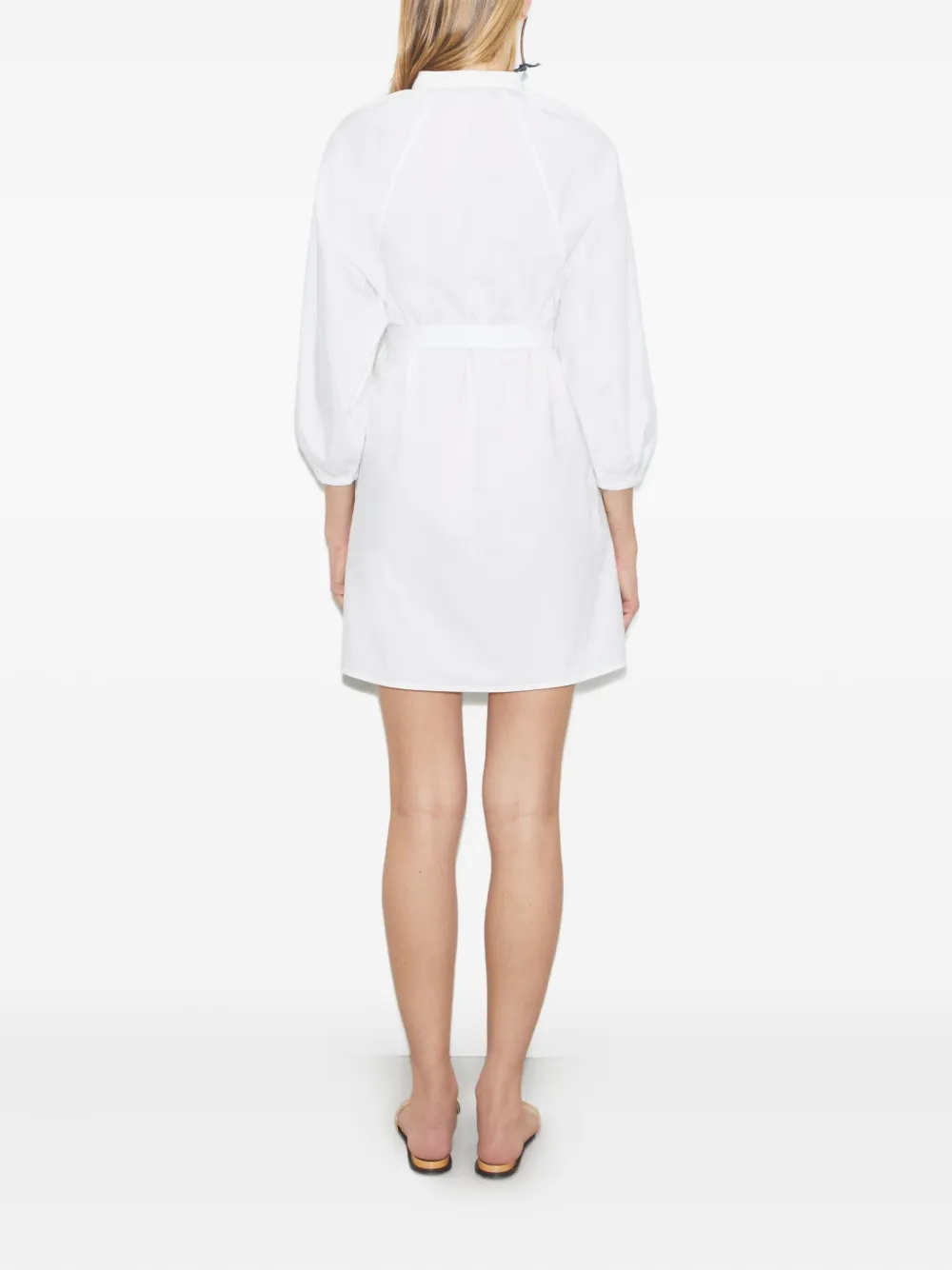 Tory Burch Shirtjurk met kraag en ceintuur Wit