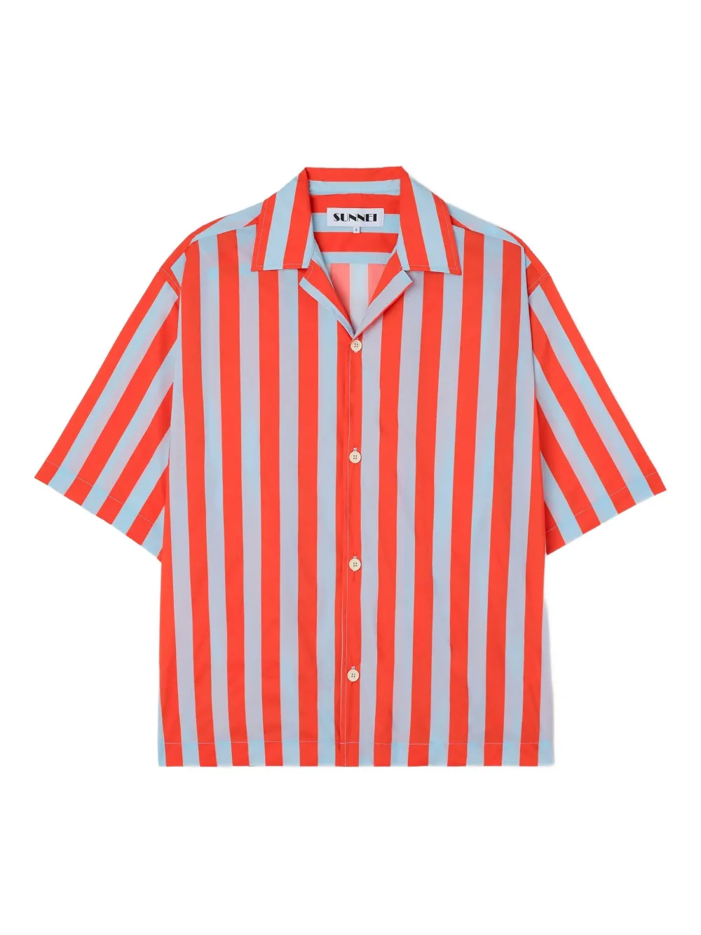 Sunnei stripe short-sleeve shirt | Red | Image 1