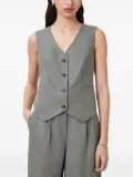 AllSaints Averie button-fastening sleeveless vest - Grey
