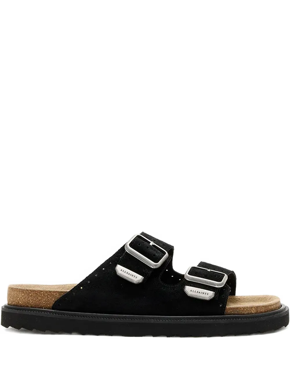 AllSaints Randal double-buckle sandals Black