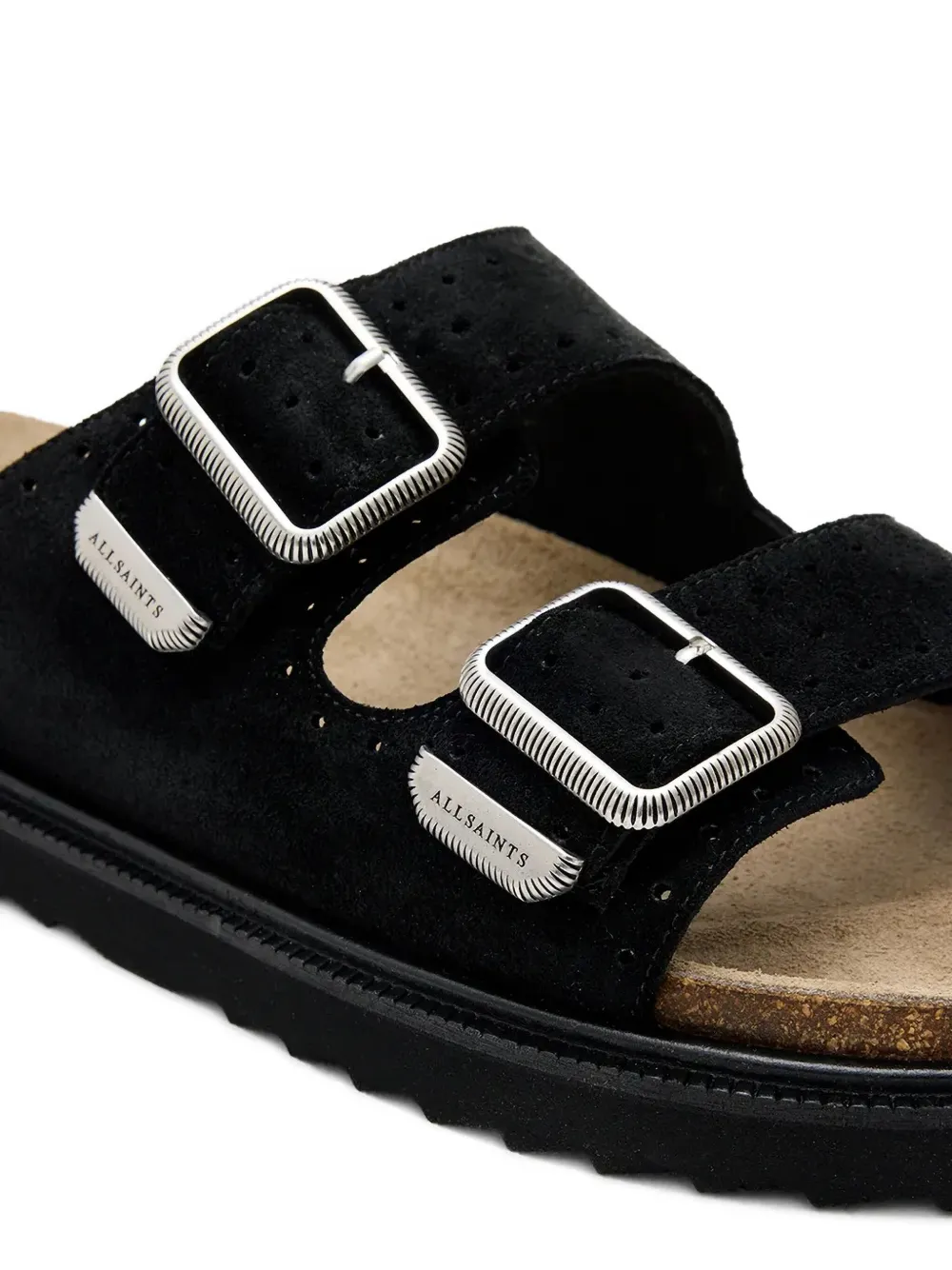 AllSaints Randal double-buckle sandals Black