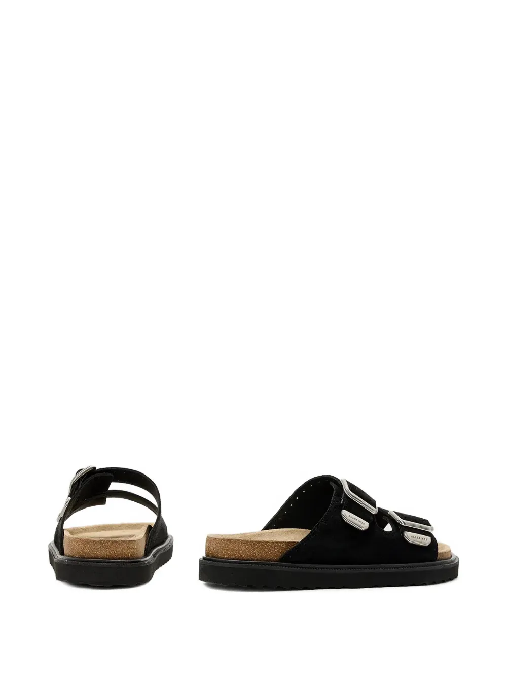 AllSaints Randal double-buckle sandals Black