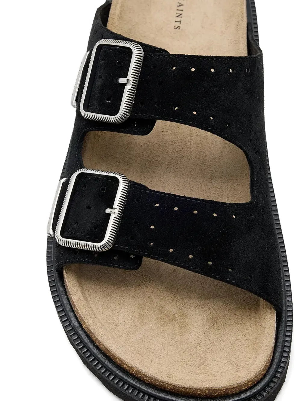 AllSaints Randal double-buckle sandals Black