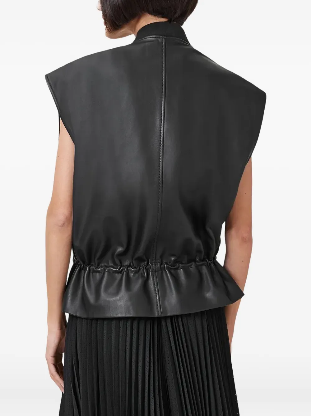 AllSaints Geplooide bodywarmer Zwart