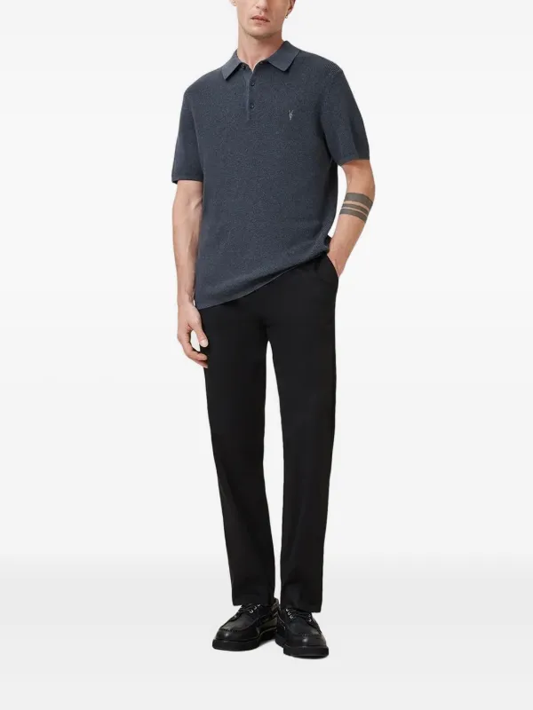 AllSaints embroidered-logo Polo Shirt Blue FARFETCH PH