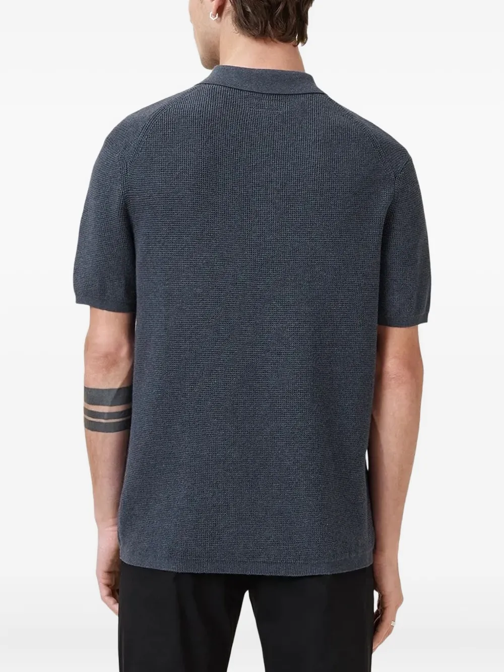 AllSaints Poloshirt met geborduurd logo Blauw