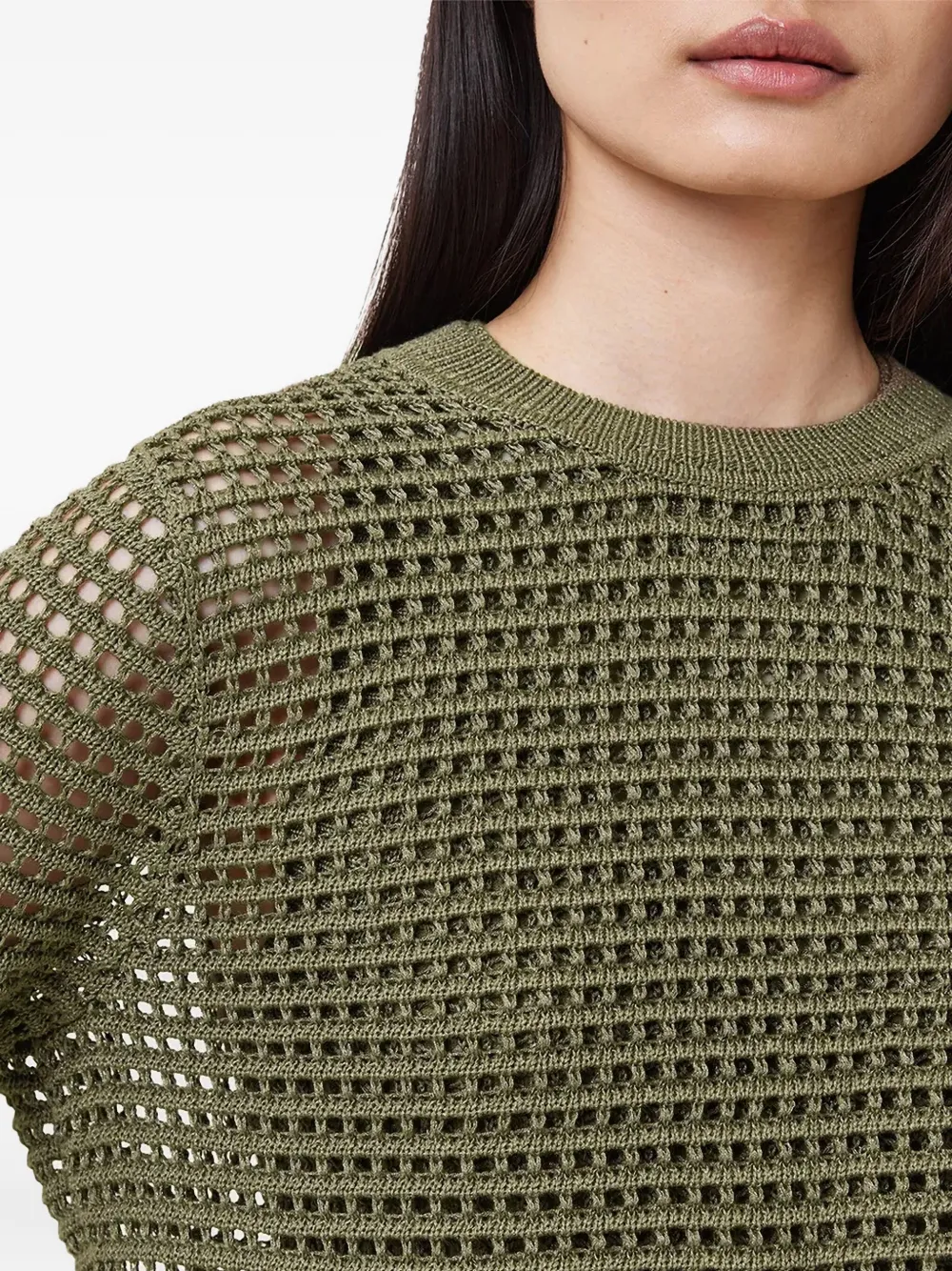 AllSaints Opengebreide midi-jurk Groen