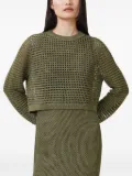 AllSaints open-knit midi dress - Green