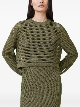 allsaints knit dress Jessie Slim Fit Knitted Midi Dress Pebble Grey
