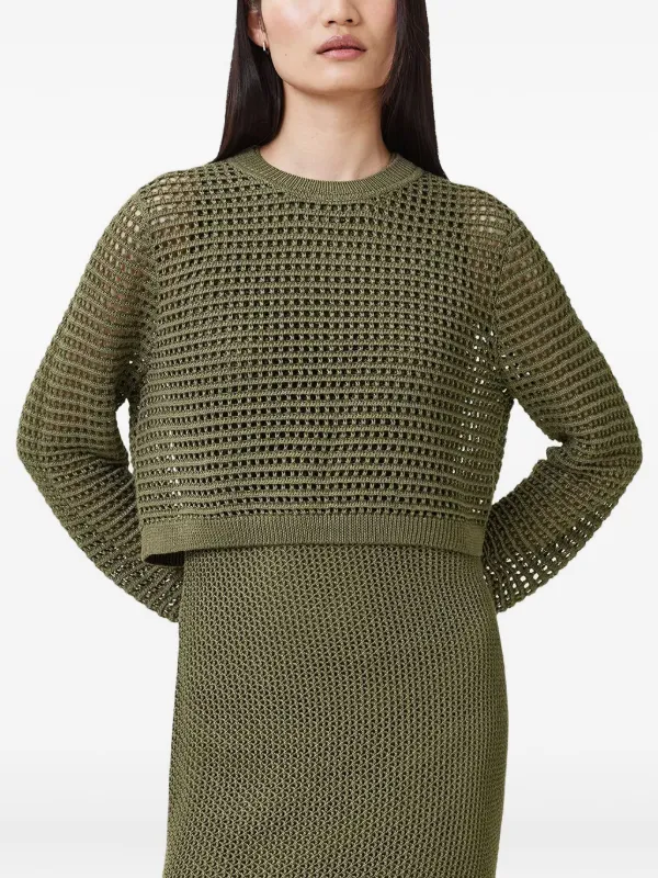 AllSaints open-knit Midi Dress | Green | FARFETCH AllSaints open-knit Midi Dress | Green | FARFETCH