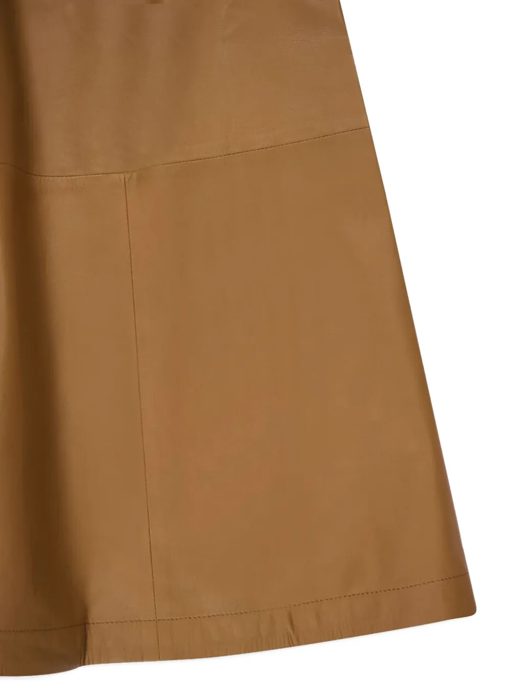 Altuzarra Varda Leather Midi Skirt In Brown