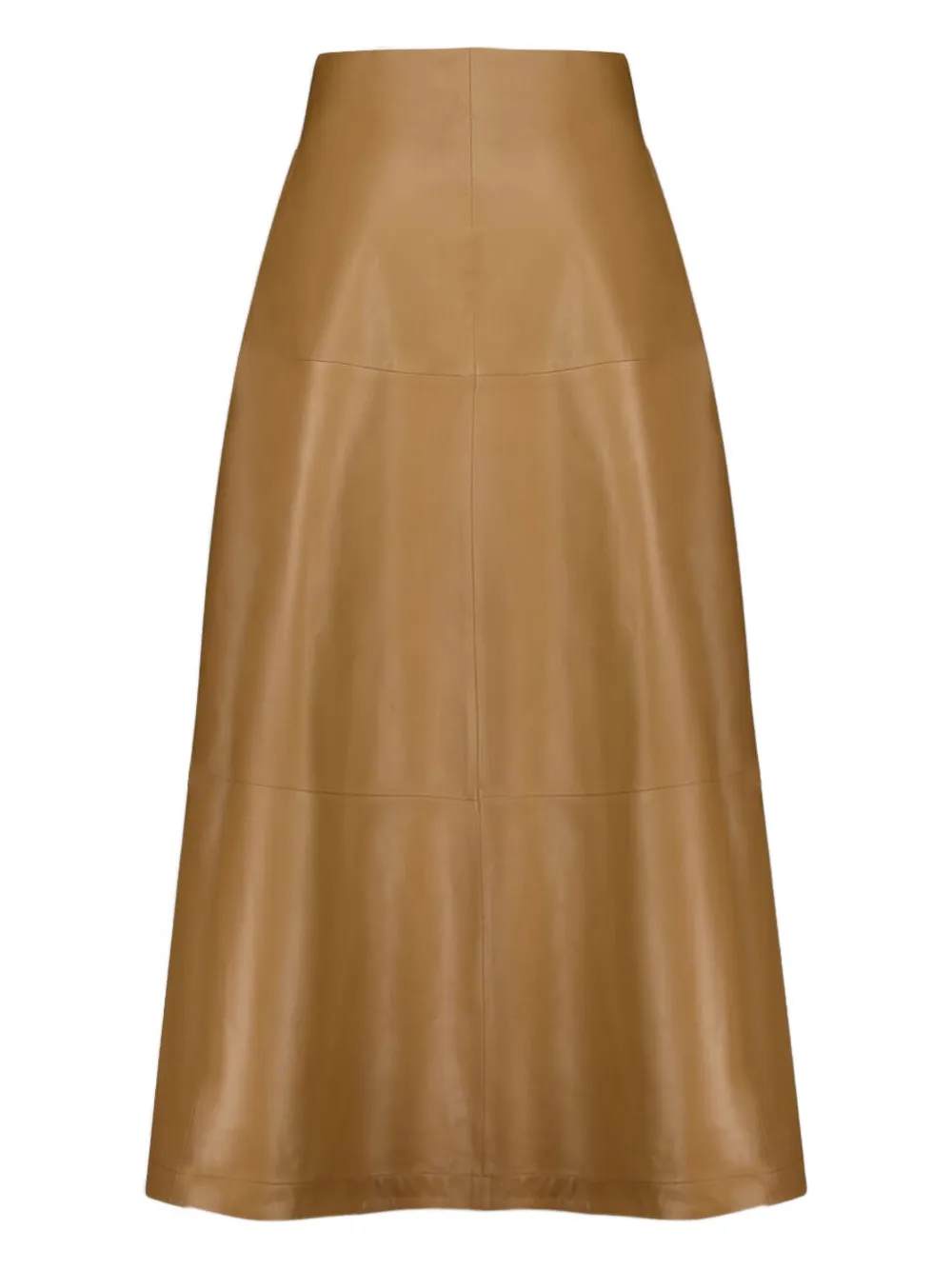 Altuzarra Varda leather midi skirt - Bruin