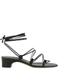 Manolo Blahnik lace-up block-heel sandals - Black