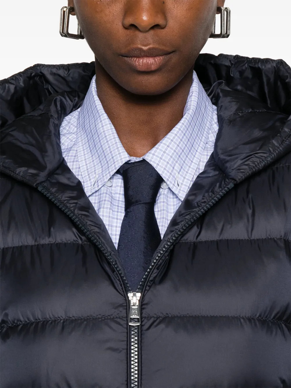 Moncler Donsjack met capuchon Blauw