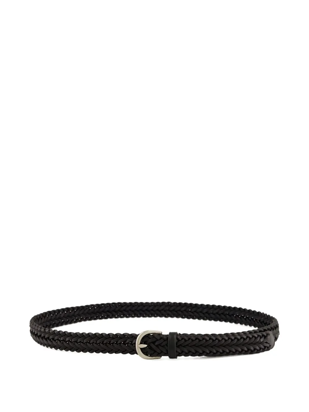 Dragon Diffusion Braided Leather Belt In Black