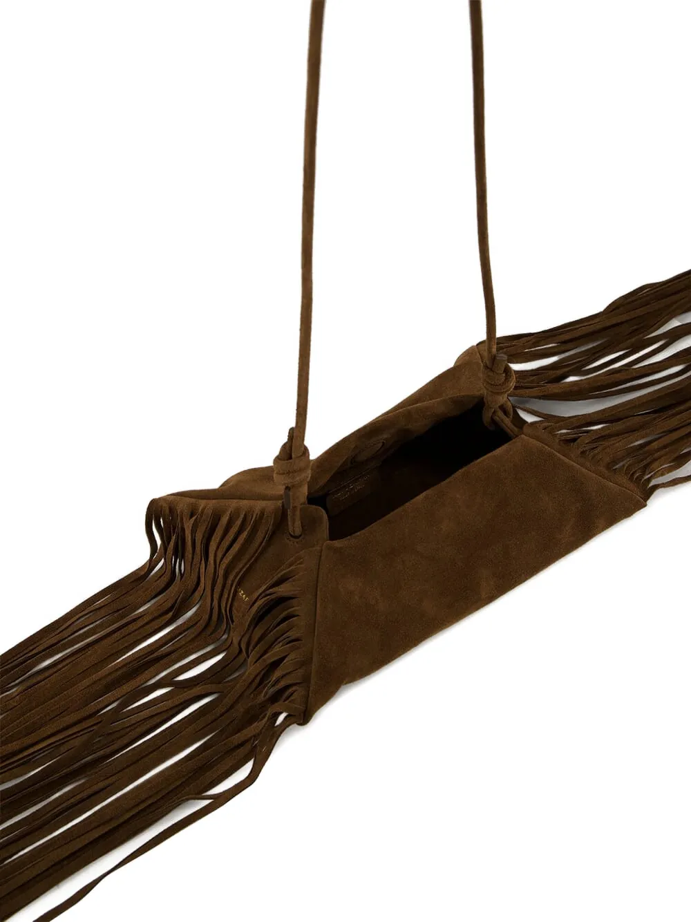 Altuzarra Mini Origami Fringe Suede Crossbody Bag In Brown