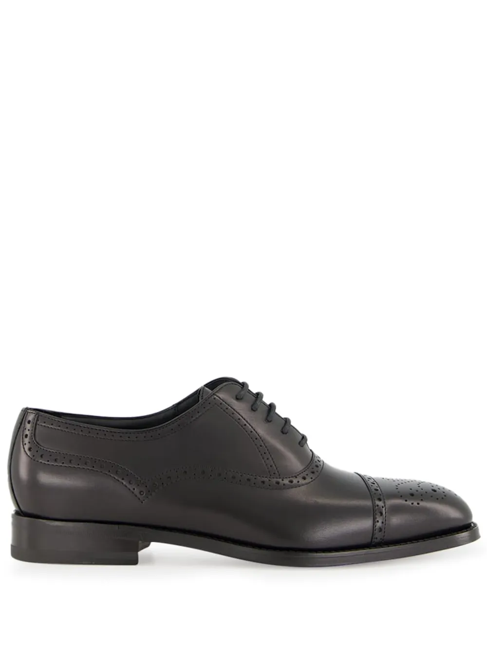 Manolo Blahnik brogue derby leather shoes - Marrone
