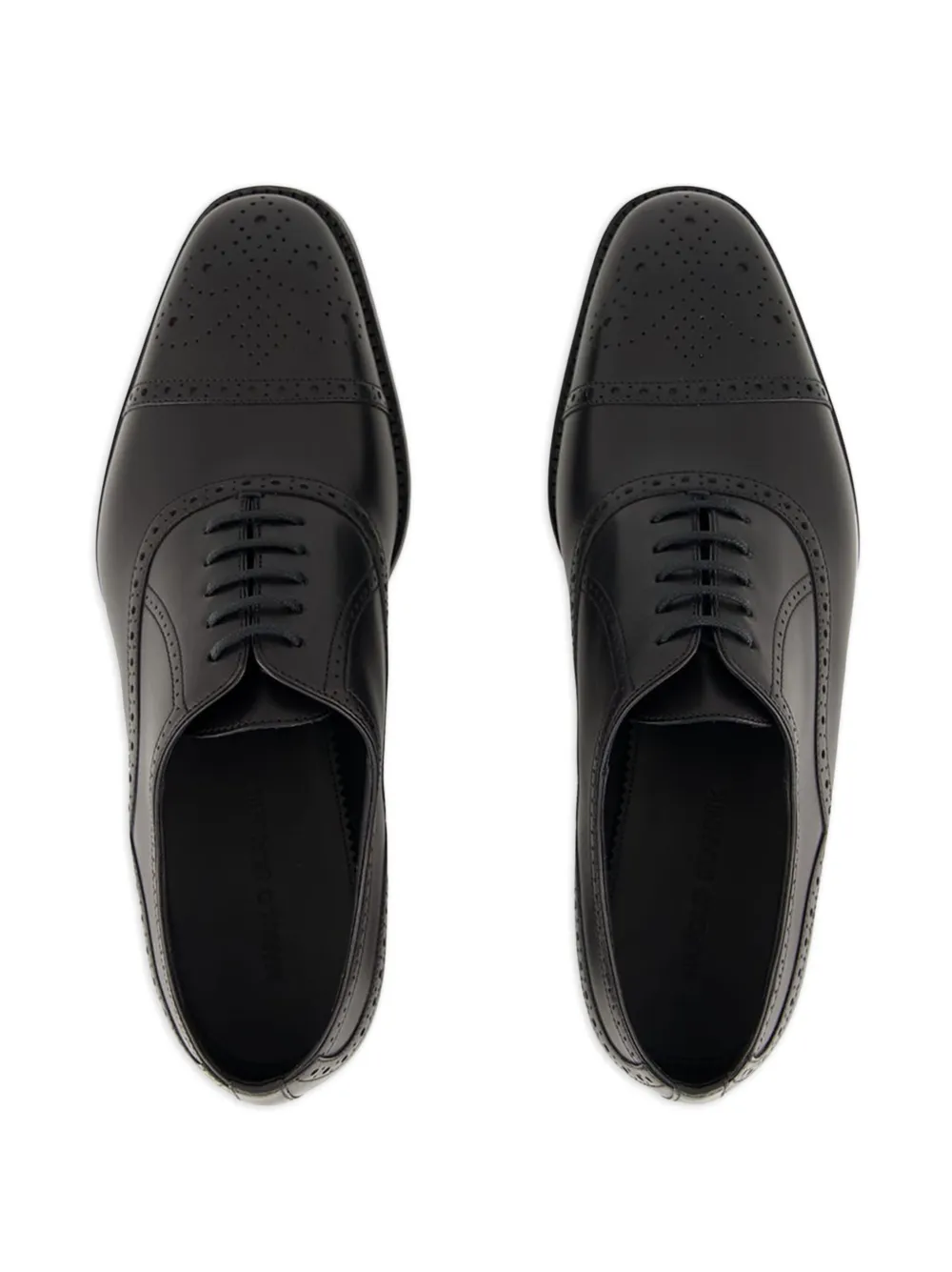 Manolo Blahnik Brogue leren derby schoenen Bruin