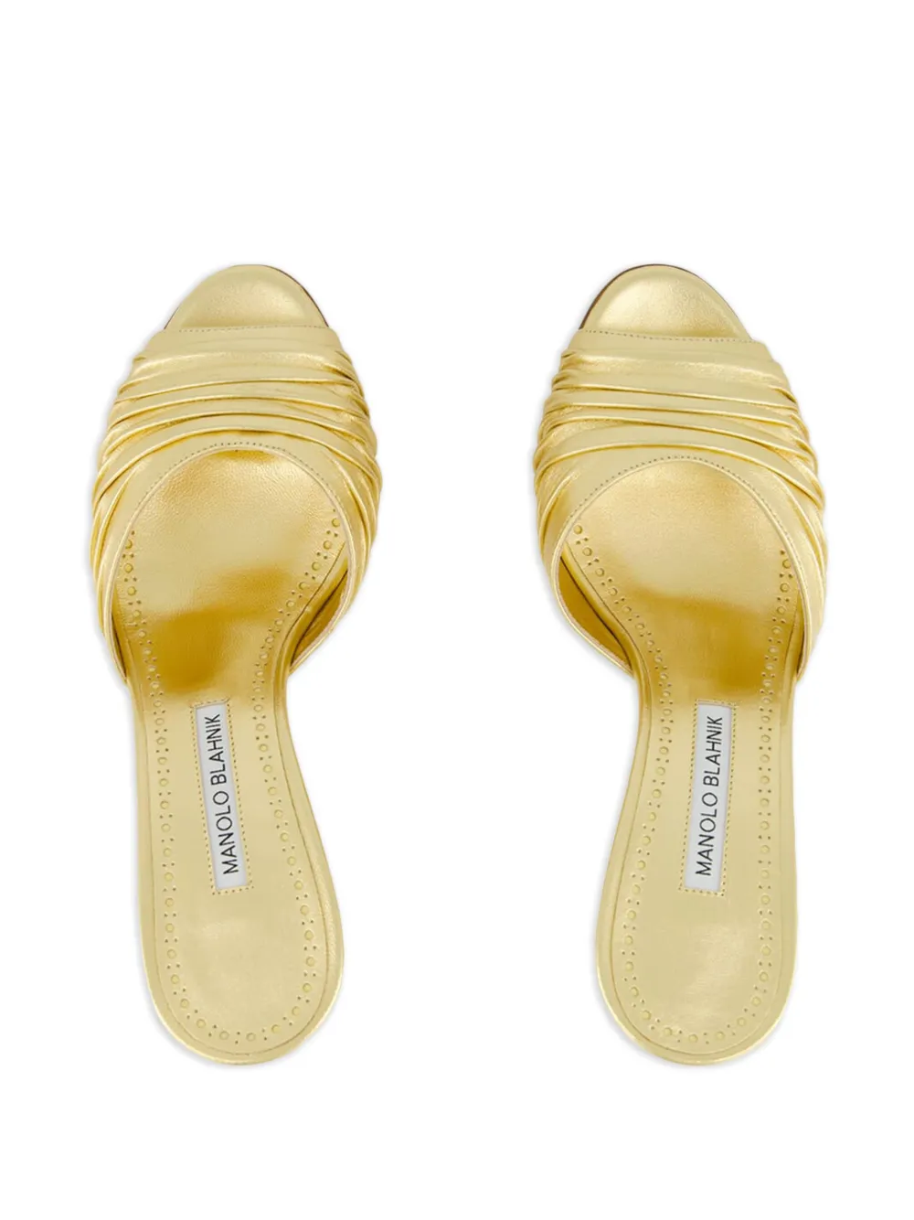 Manolo Blahnik 70mm Pirua sandals Gold