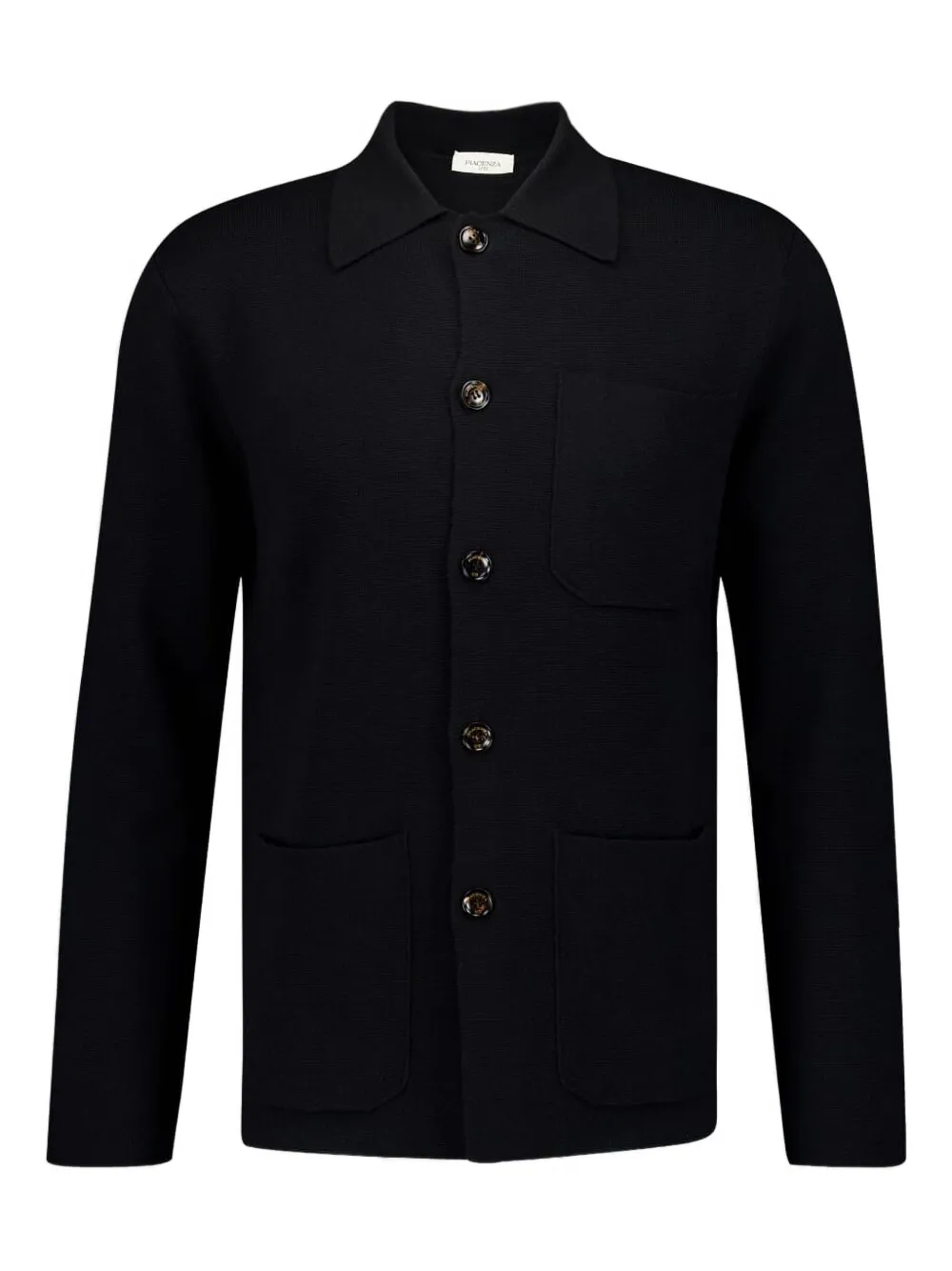 Piacenza Cashmere button-up pocket jacket | Black | Image 1