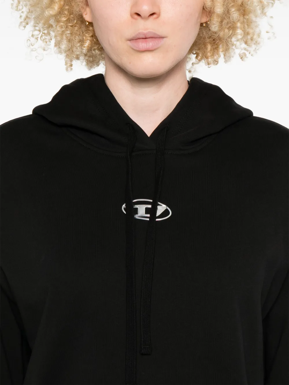 Diesel Oval-D hoodie Zwart