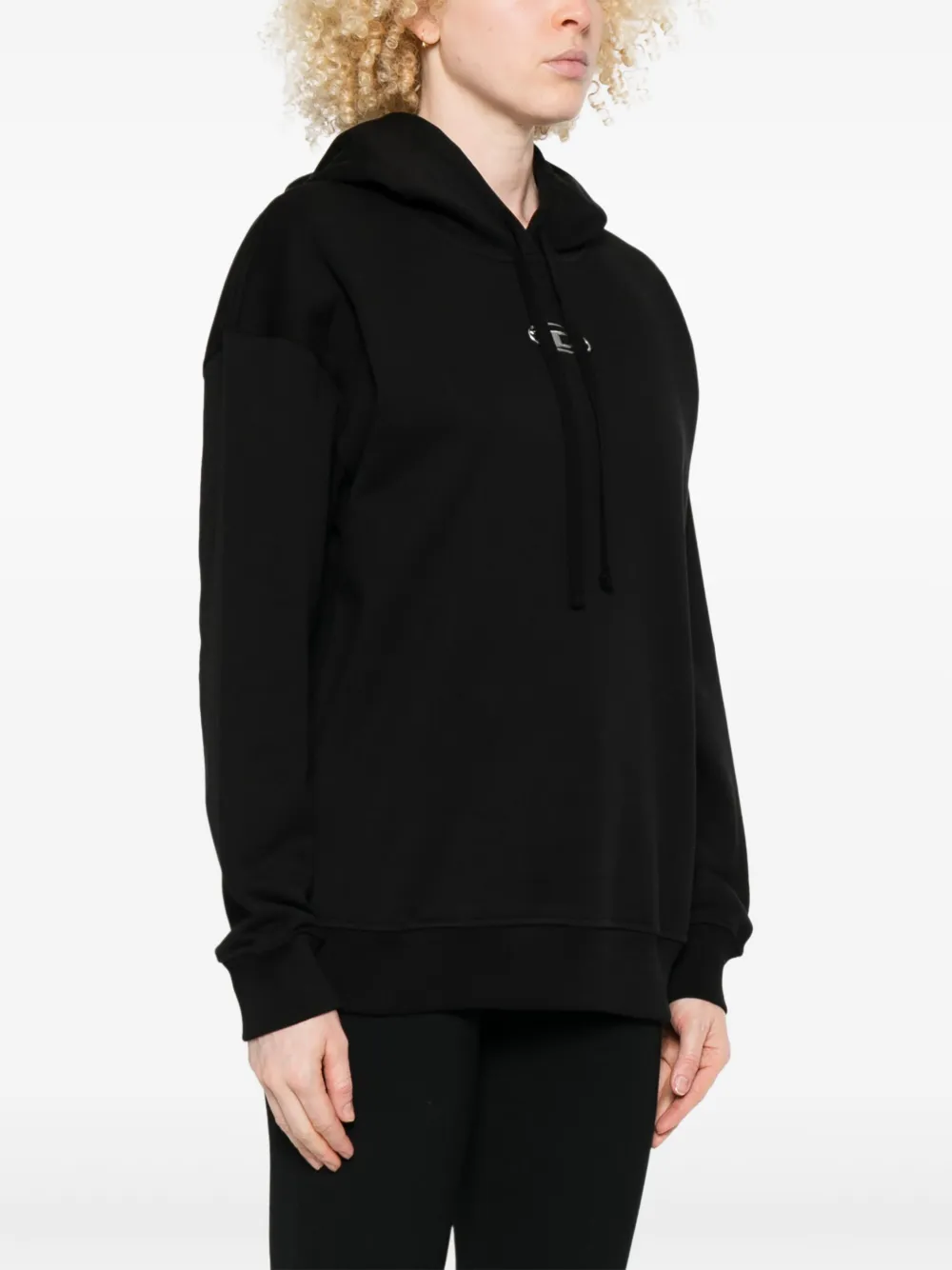 Diesel Oval-D hoodie Zwart