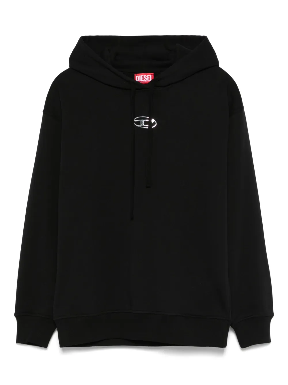 Diesel Oval-D hoodie Zwart