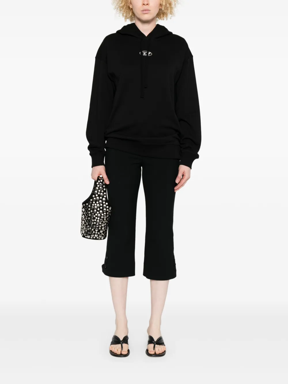 Diesel oval-D hoodie - Zwart