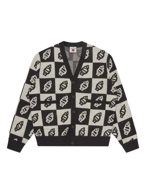 ICECREAM leaf-motif knitted cardigan